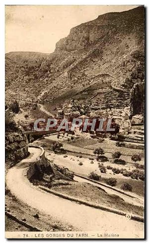 Carte Postale Ancienne Gorges du Tarn La Malene