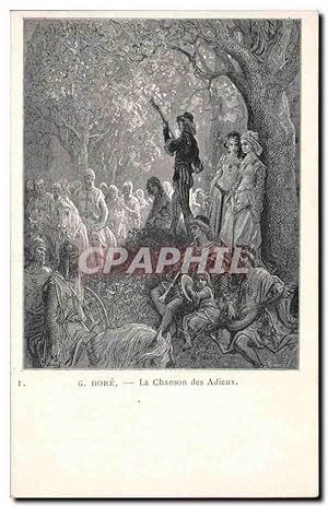 Carte Postale Ancienne Fantaisie Gustave Dore La chanson des adieux