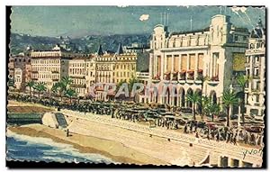 Nice Carte Postale Ancienne Promenade des Anglais et casino de la Mediterranee