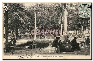 Carte Postale Ancienne Vichy Repos apres le verre d'eau