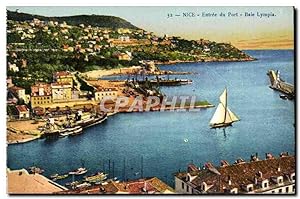Nice Carte Postale Ancienne Entrée du port Baie Lympia