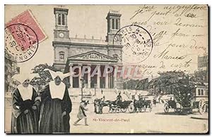 Paris - 10 - St Vincent de Paul - smiling nun - nonne - bonne soeur - Carte Postale Ancienne