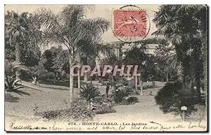 Carte Postale Ancienne Monaco Monte Carlo Les jardins