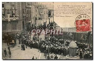 Carte Postale Ancienne Angers La procession du Sacre partant de la cathédrale TOP