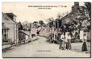 Carte Postale Ancienne Saint Martin de la Place Route de la gare