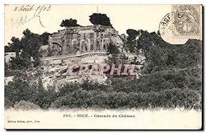 Carte Postale Ancienne Nice Cascade du château