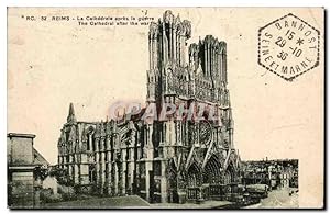Carte Postale Ancienne Reims La cathédrale apres la guerre