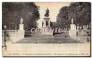Carte Postale Ancienne Nantes Le monument des Combattants de 1870