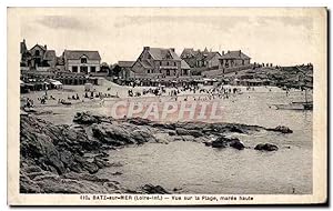 Carte Postale Ancienne Batz sur Mer vue sur la plage marée haute