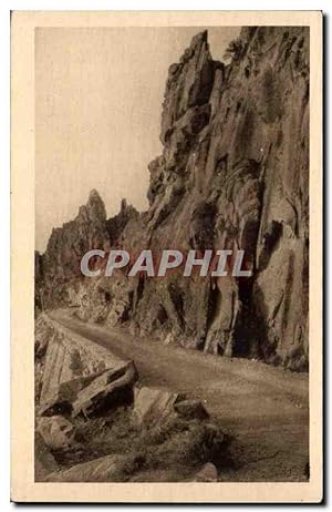 Carte Postale Ancienne Corse Corsica Calanches de Piana Pics et aiguilles dominant la grand route