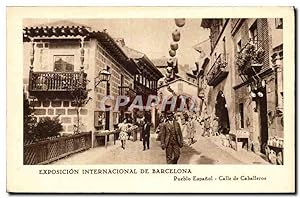 Carte Postale Ancienne Espagne Spain Espana Exposicion Internacional de Barcelona Pueblo Espanol ...