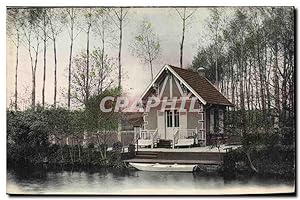 Carte Postale Ancienne Pays Bas Maison au bord d'un canal
