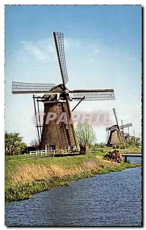 Carte Postale Ancienne Pays Bas Hollandse Molen Moulon Windmill