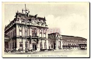 Bordeaux - La Gare Saint Jean et l'Hôtel Terminus - Carte Postale Ancienne