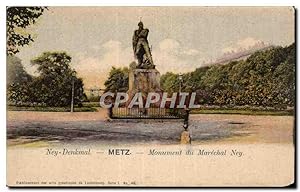 Carte Postale Ancienne Metz Ney Denkmal Monument du Marechal Ney
