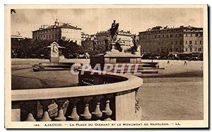 Carte Postale Ancienne Corse Corsica Ajaccio La place du diamant et le monument de Napoleon