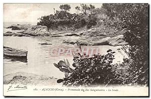 Carte Postale Ancienne Corse Corsica Ajaccio Promenade des îles Sanguinaires Le Scudo