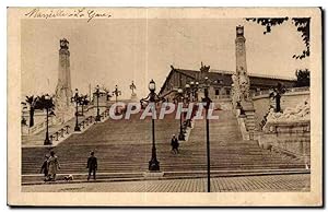 Carte Postale Ancienne Marseille Les escaliers de la gare