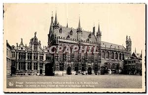 Carte Postale Ancienne Brugge Kanselari (Vreitegereht) Stadhuis ch Basiliek Blood Christi