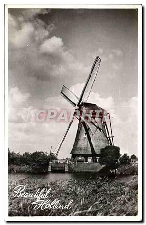 Carte Postale Semi Moderne Holland Land of windmills Moulin
