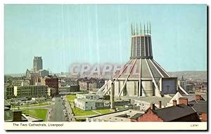 Carte Postale Ancienne The Two Cathedrals Liverpool