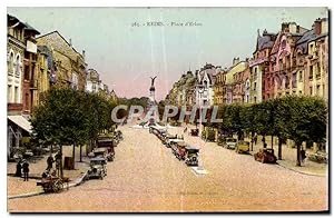 Carte Postale Ancienne Reims Place d'Erlon