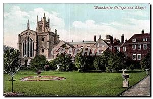 Carte Postale Ancienne Winchester Collage and Chapel