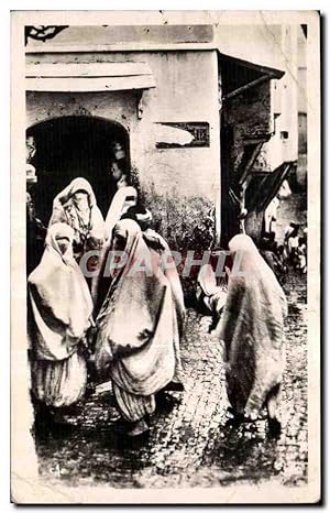 Carte Postale Ancienne Algerie Alger Rue du Sphinx Femmes Folklore Costume