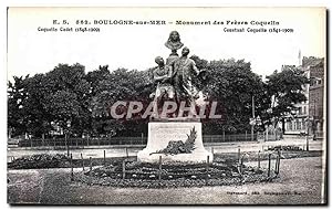 Carte Postale Ancienne BOULOGNE-sur-MER - Monument des freres Coquelin Coquelin Cadet (1848-1909)...