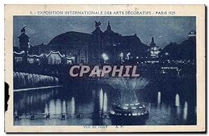 Carte Postale Ancienne Exposition Internationale des Arts Decoratifs Paris 1925 vue de nuit