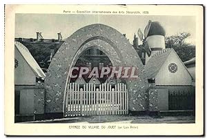 Carte Postale Ancienne Exposition Internationale des Arts Decoratifs Paris 1925 Entrée du Village...