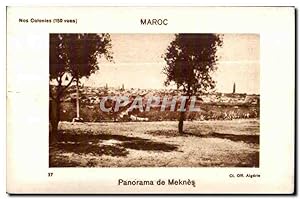 Carte Postale Ancienne Maroc Maroc Panorama de Meknes