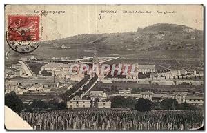 Carte Postale Ancienne La Champagne Epernay Hopital Auban Moet vue générale