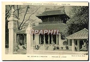 Carte Postale Ancienne Exposition coloniale internationale Paris 1931 Section De L'Indochine Pavi...