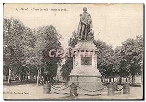 Carte Postale Ancienne Nancy Cours Leopold Satue de Dronot