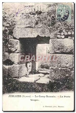 Carte Postale Ancienne Jublains mayenne le camp romain la porte Verger