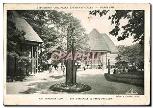 Carte Postale Ancienne Cameroun Togo vue d'Ensemble du Grand Pavillon