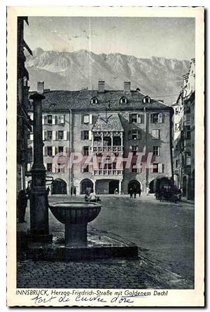 Carte Postale Ancienne Innsbruck Herzog Friedrich Strabe mit Goldenem Dachl