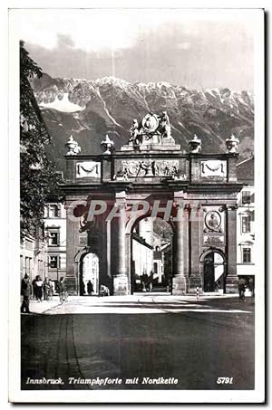 Carte Postale Ancienne Innsbruck Triumphpforte mit Nordkette