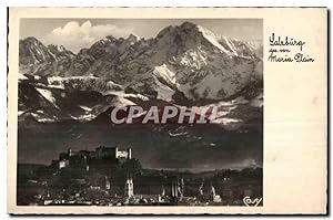 Carte Postale Ancienne Salzburg ges vom Maria Plain Die Stadt mit Hohen Goll