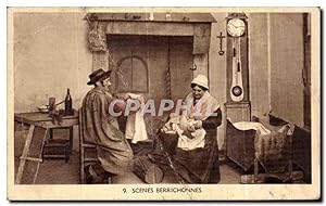 Carte Postale Ancienne Scenes Berrichonnes Folklore Costume