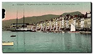 Carte Postale Ancienne Toulon vue générale du Quai Cronstadt Général View of Cronstadt Quay