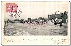 Carte Postale Ancienne Berck Plage La Plage de marée montante