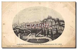 Carte Postale Ancienne Aubeterre sur Dronne (Charente) d'apres une peinture du