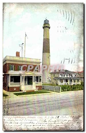 Carte Postale Ancienne Lighthouse Atlantic City