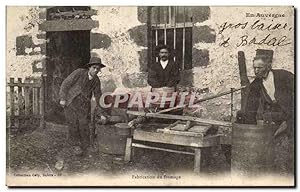 Carte Postale Ancienne En Auvergne Fabrication du Fromage TOP