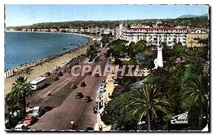 Carte Postale Ancienne La Cote D'Azur Nice Le Jardin Albert 1er et la Promenade des Anglais