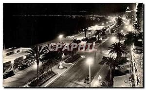 Carte Postale Ancienne Cote D'Azur Nice la nuit La Promenade des Anglais