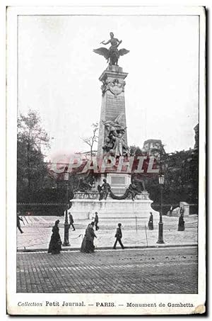 Carte Postale Ancienne Petit Jurnal Paris Monument de Gambetta
