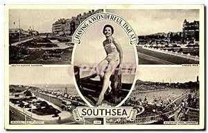 Carte Postale Ancienne Having A Wondereul Time At Southsea